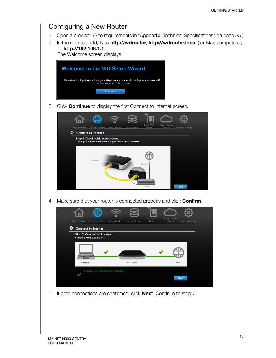 Configuring a new router | Western Digital My Net N900 Central User Manual User Manual | Page 19 / 97