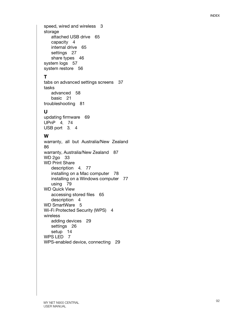 Western Digital My Net N900 Central User Manual User Manual | Page 96 / 97