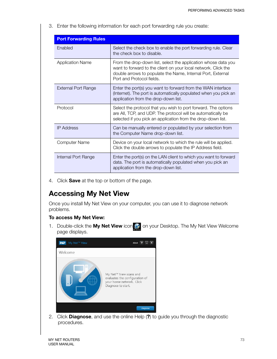 Accessing my net view | Western Digital My Net N750 User Manual User Manual | Page 77 / 93