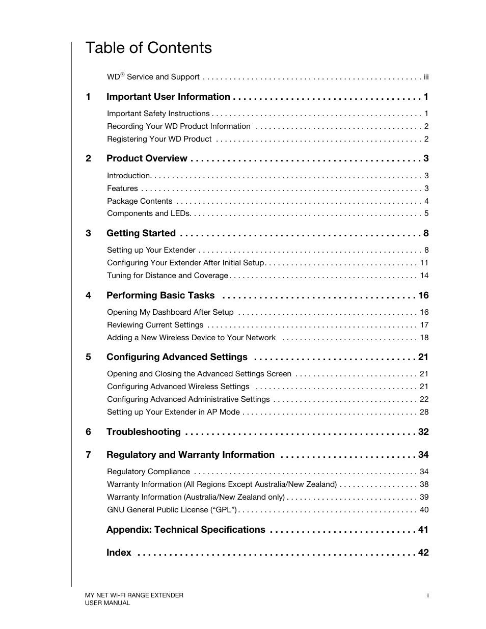 Western Digital My Net Wi-fi Range Extender User Manual User Manual | Page 3 / 47