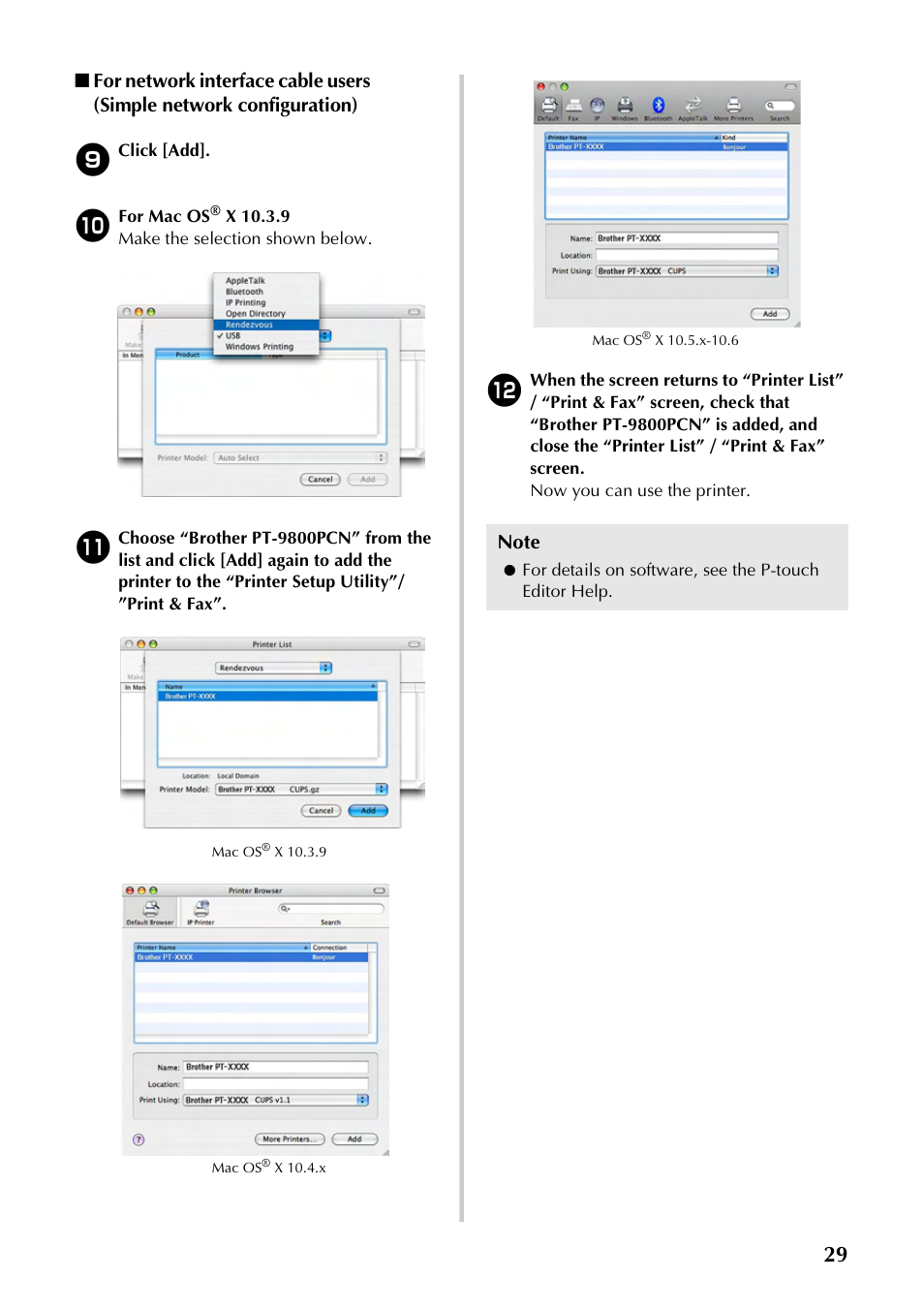 P.29) | Brother P-TOUCH PT-97OOPC User Manual | Page 30 / 118