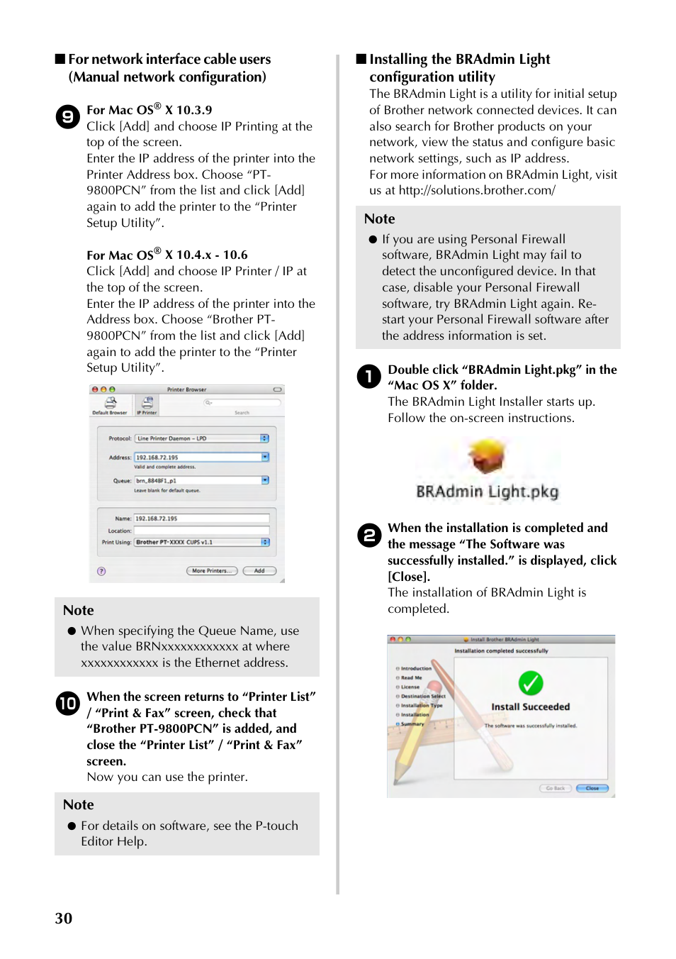 P.30) | Brother P-TOUCH PT-97OOPC User Manual | Page 31 / 118