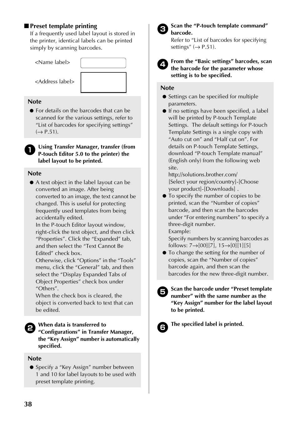 P.38) | Brother P-TOUCH PT-97OOPC User Manual | Page 39 / 118