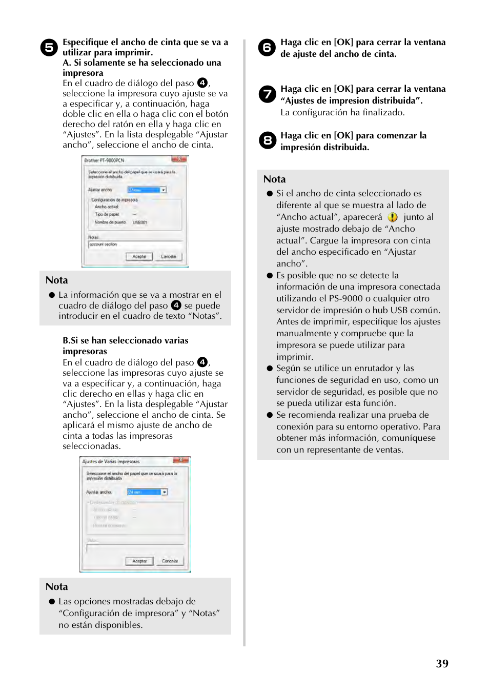 Nota | Brother P-TOUCH PT-97OOPC User Manual | Page 96 / 118