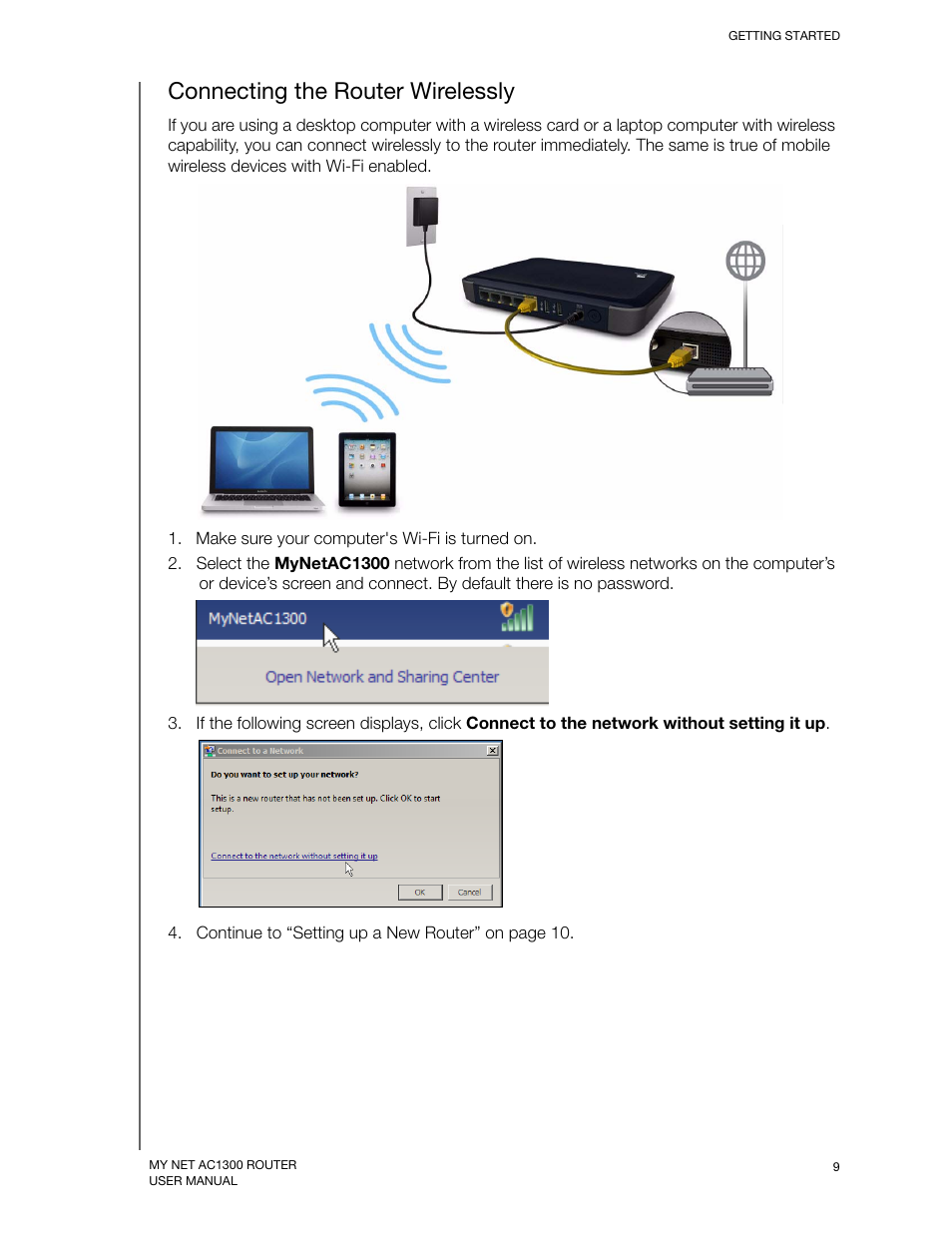 Connecting the router wirelessly | Western Digital My Net AC1300 Router User Manual User Manual | Page 13 / 77