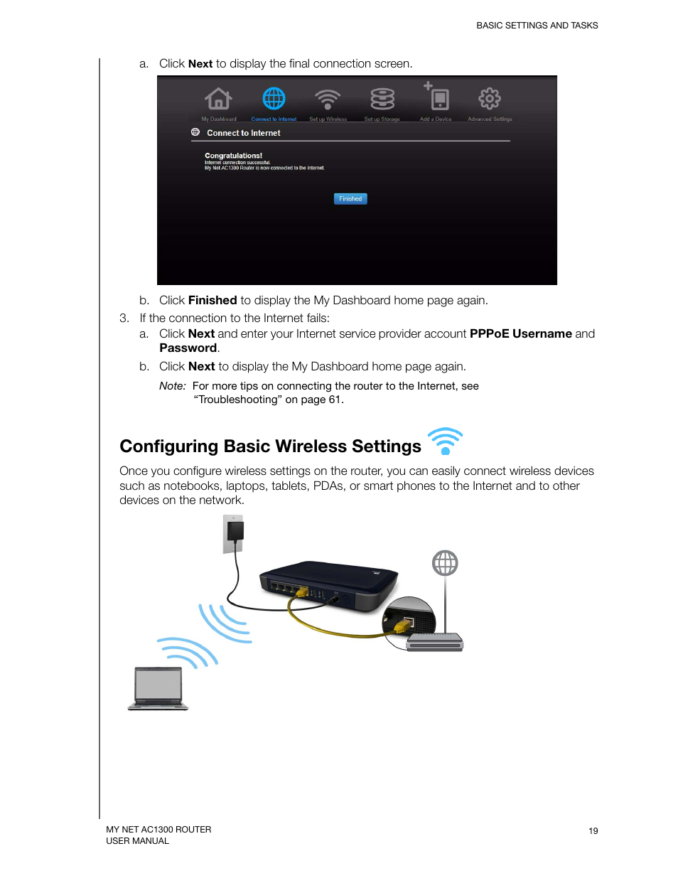 Configuring basic wireless settings | Western Digital My Net AC1300 Router User Manual User Manual | Page 23 / 77