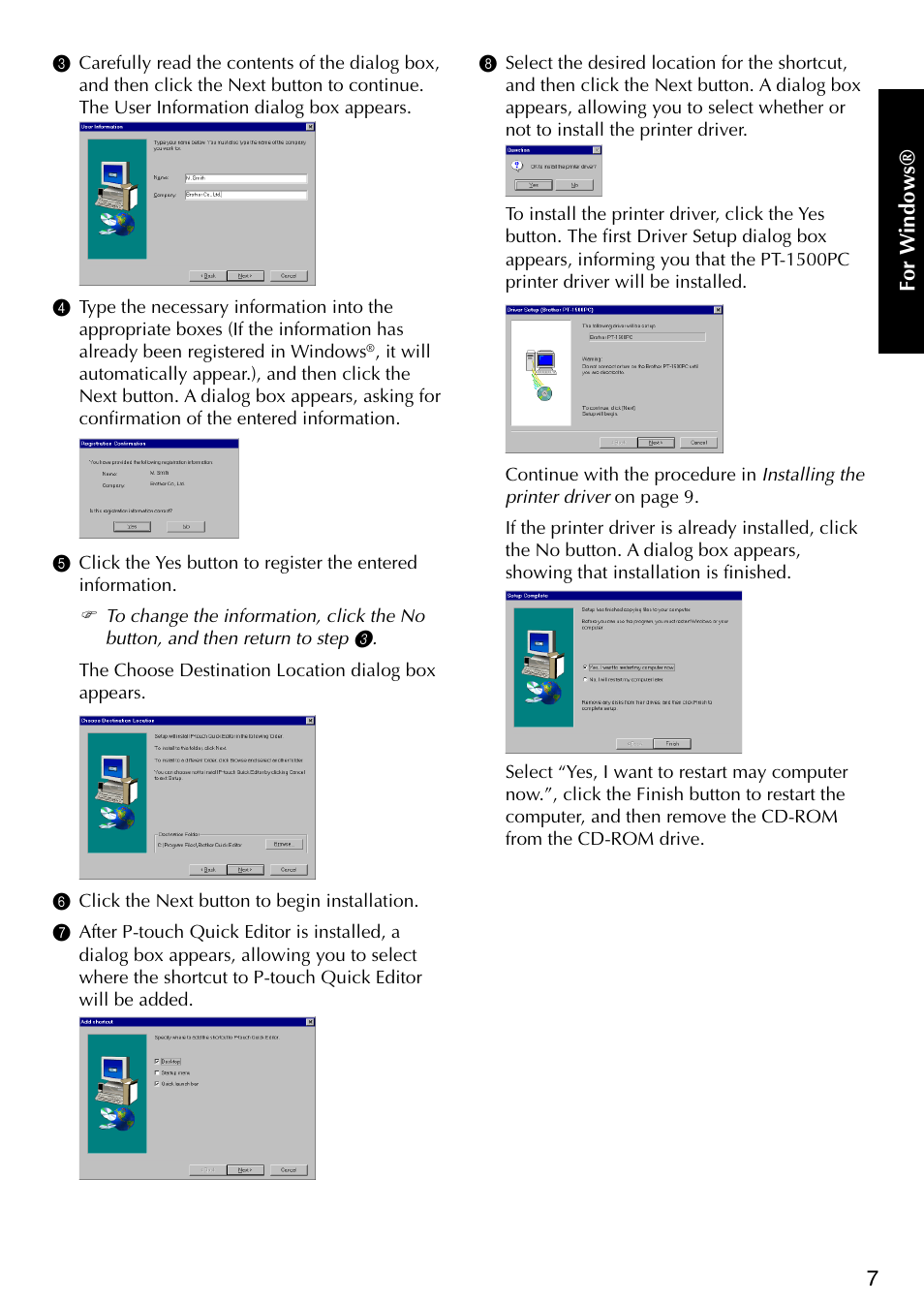Brother P-TOUCH PT-1500PC User Manual | Page 9 / 55