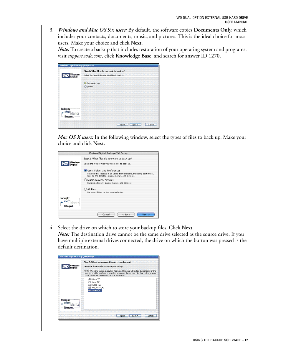 Western Digital WD Dual-Option USB External Drive User Manual User Manual | Page 16 / 30