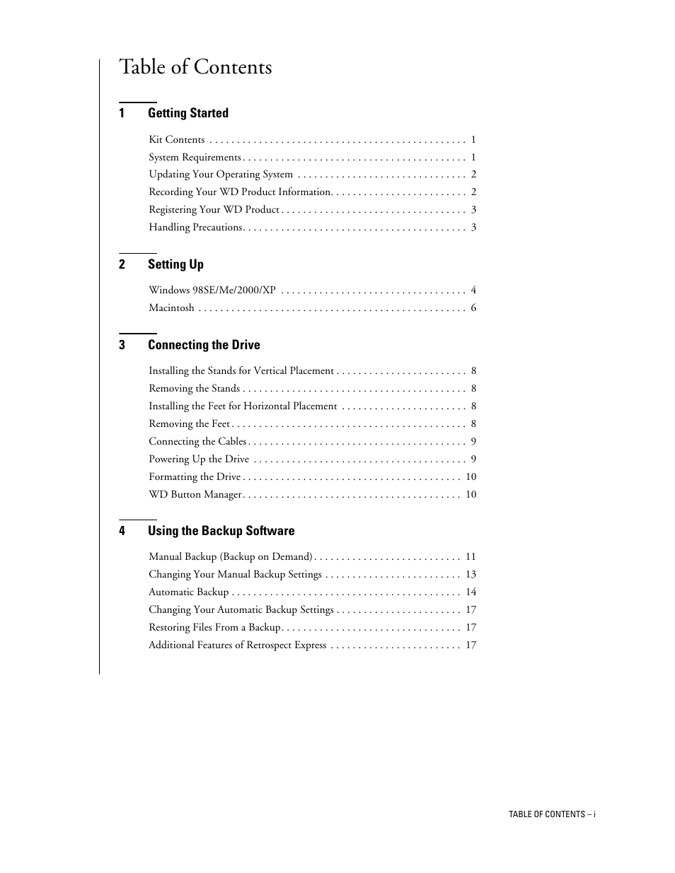Western Digital WD Dual-Option USB External Drive User Manual User Manual | Page 3 / 30