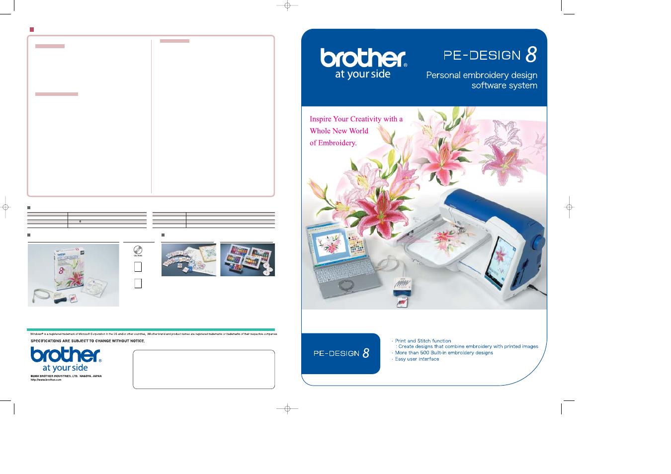 Find more information at, Pe-design 8’s great features | Brother 8 User Manual | Page 5 / 5