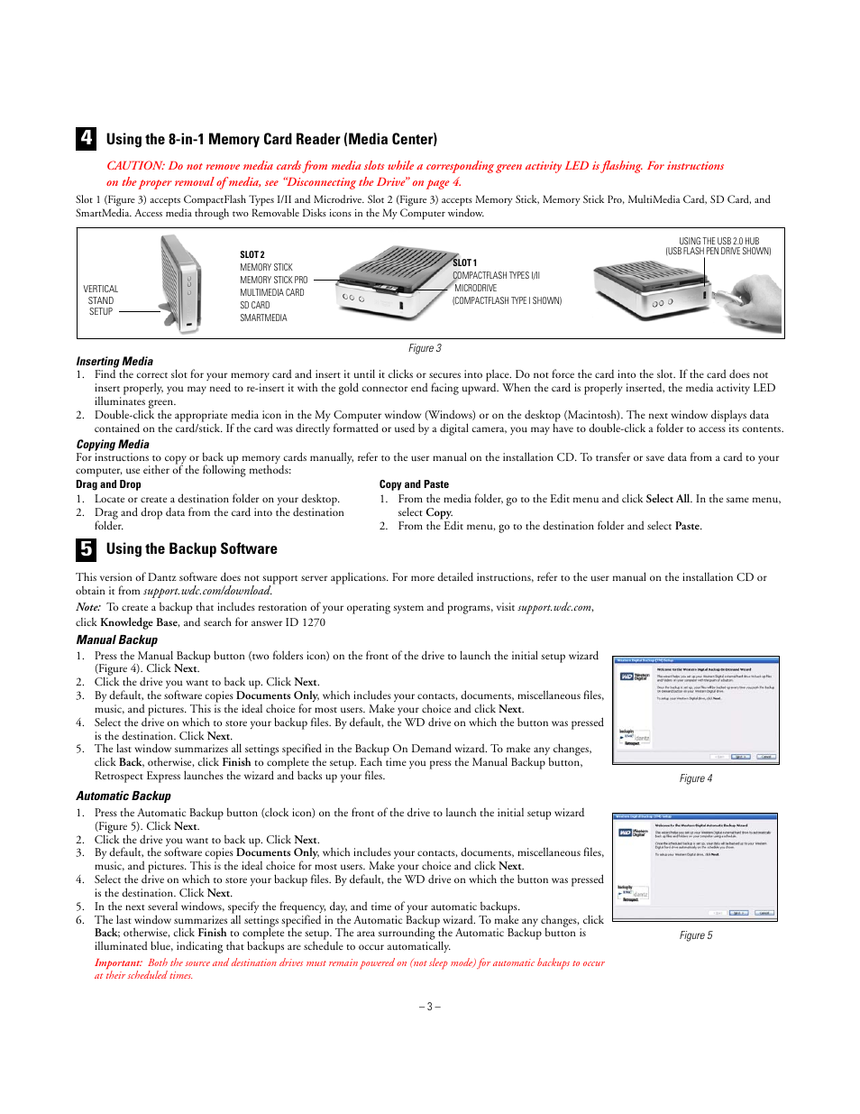 Using the backup software | Western Digital WD Dual-Option Media Center Quick Install Guide User Manual | Page 3 / 4