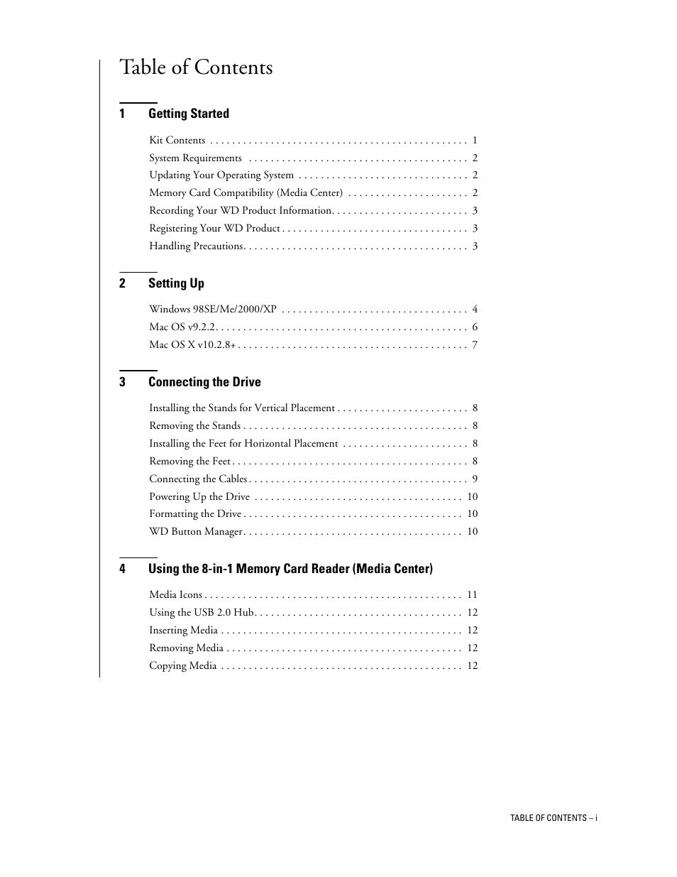 Western Digital WD Dual-Option Media Center User Manual User Manual | Page 3 / 35