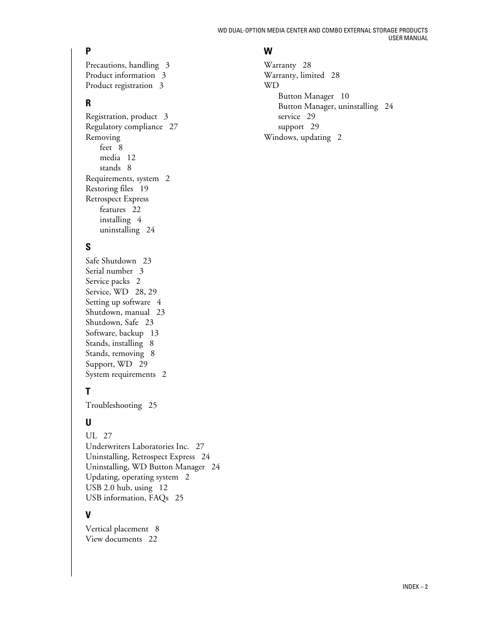 Western Digital WD Dual-Option Media Center User Manual User Manual | Page 35 / 35