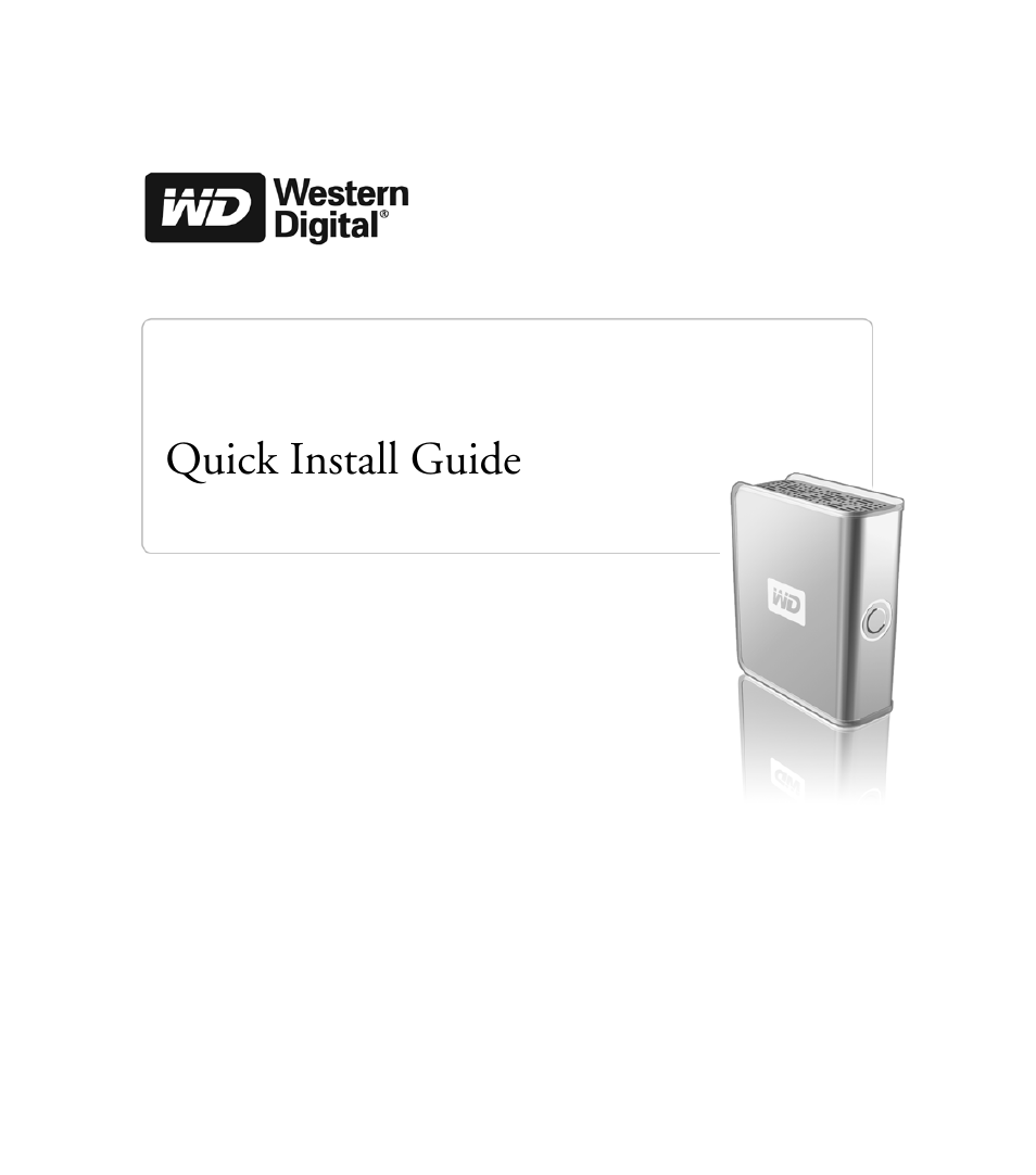 Western Digital My Book Pro Edition Quick Install Guide User Manual | 9 pages