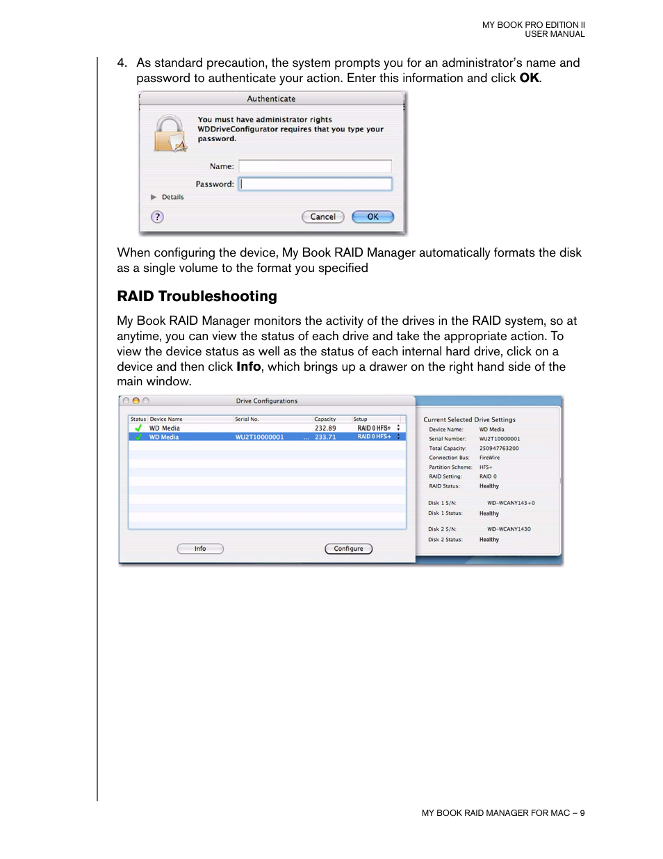 Raid troubleshooting | Western Digital My Book Pro Edition II User Manual User Manual | Page 12 / 29