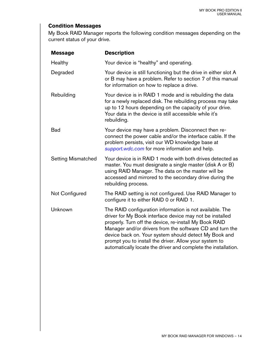 Western Digital My Book Pro Edition II User Manual User Manual | Page 17 / 29