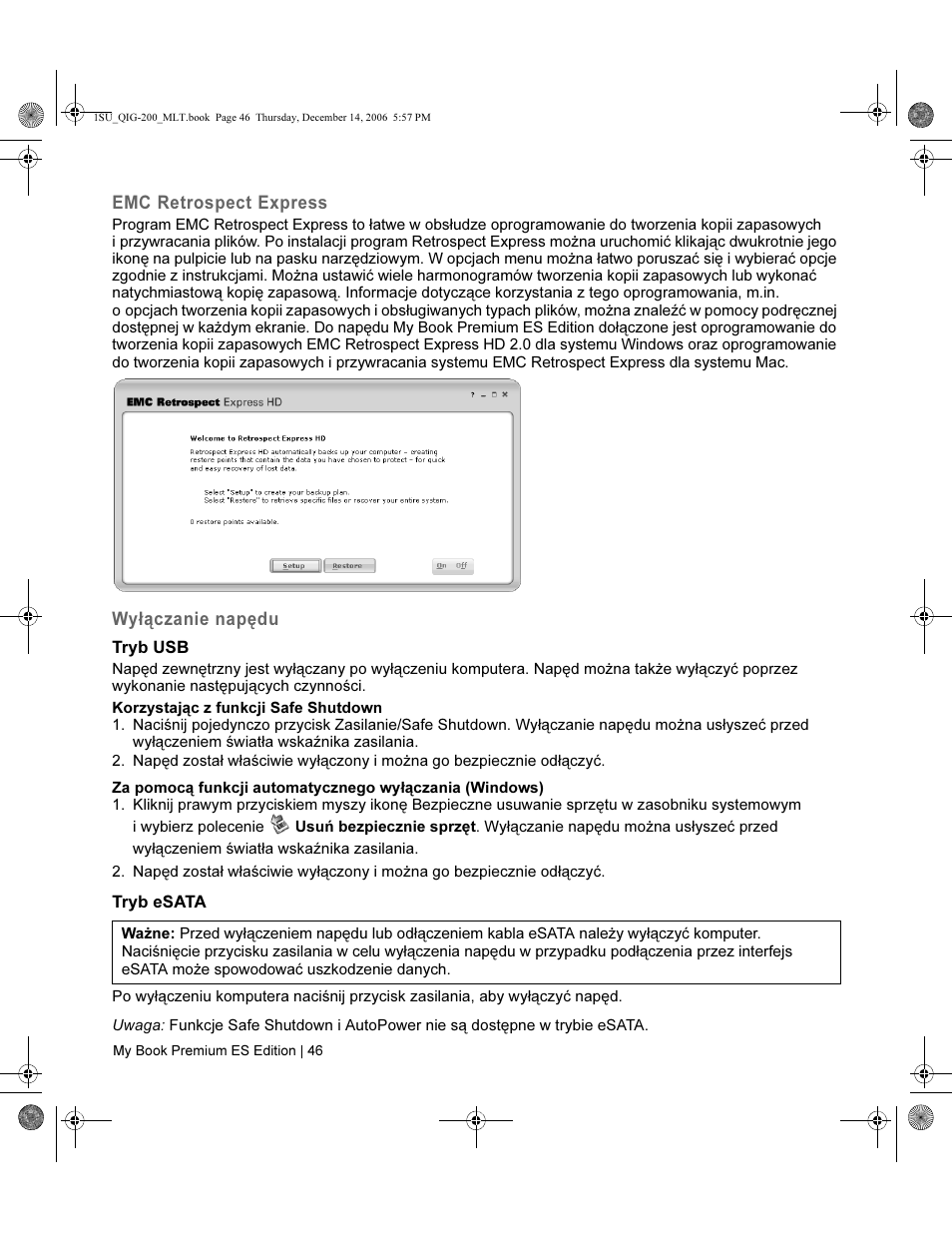 Western Digital My Book Premium ES Edition Quick Install Guide User Manual | Page 47 / 121