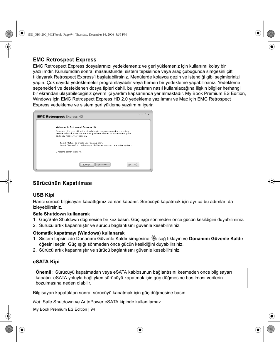 Western Digital My Book Premium ES Edition Quick Install Guide User Manual | Page 95 / 121