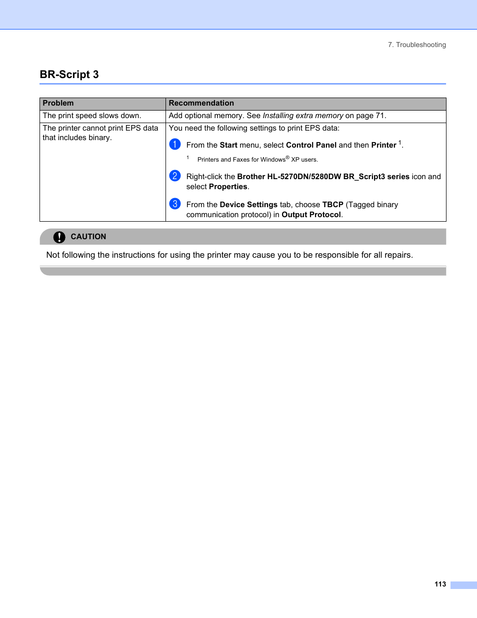 Br-script 3 | Brother HL-5280DW User Manual | Page 121 / 152