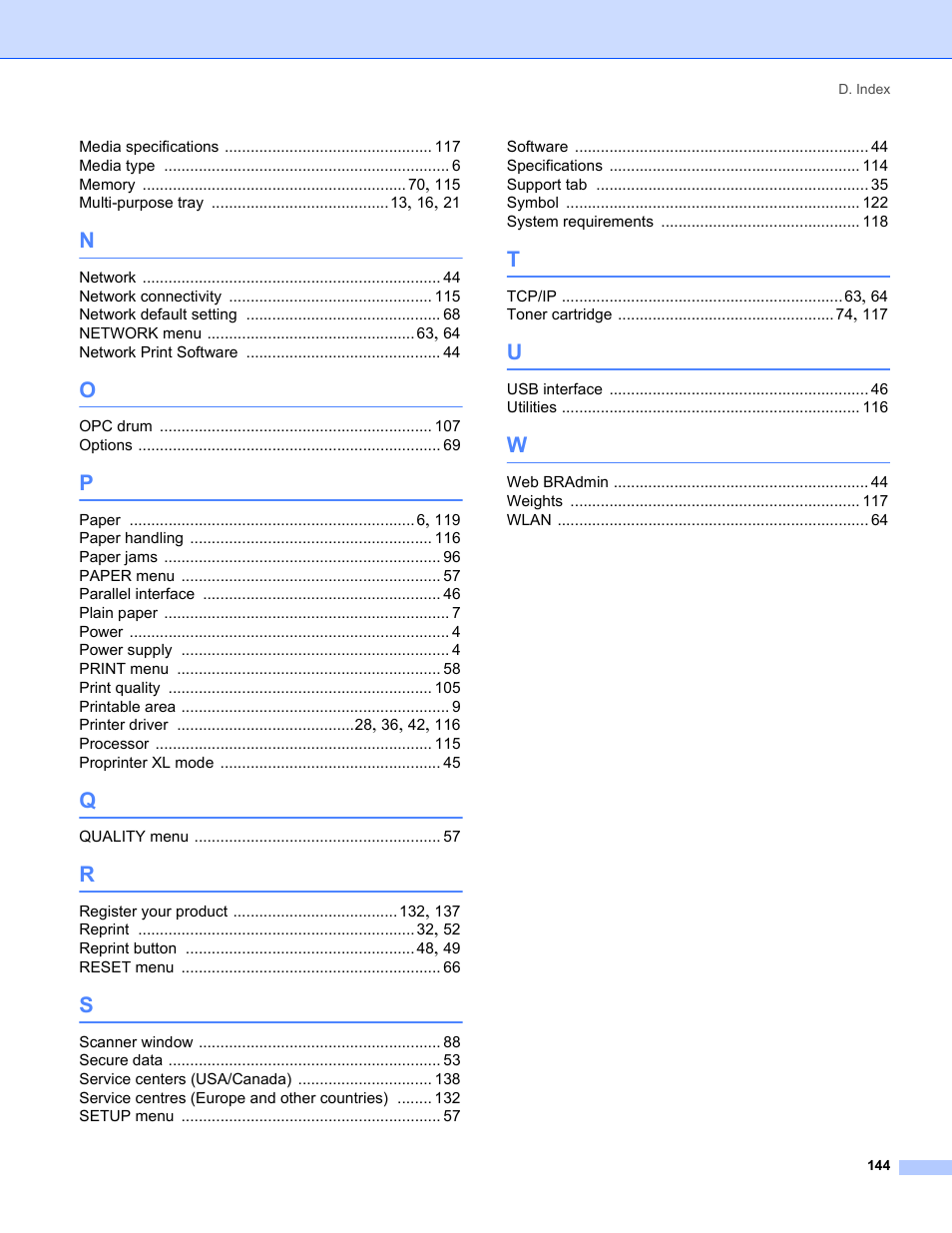 Brother HL-5280DW User Manual | Page 152 / 152
