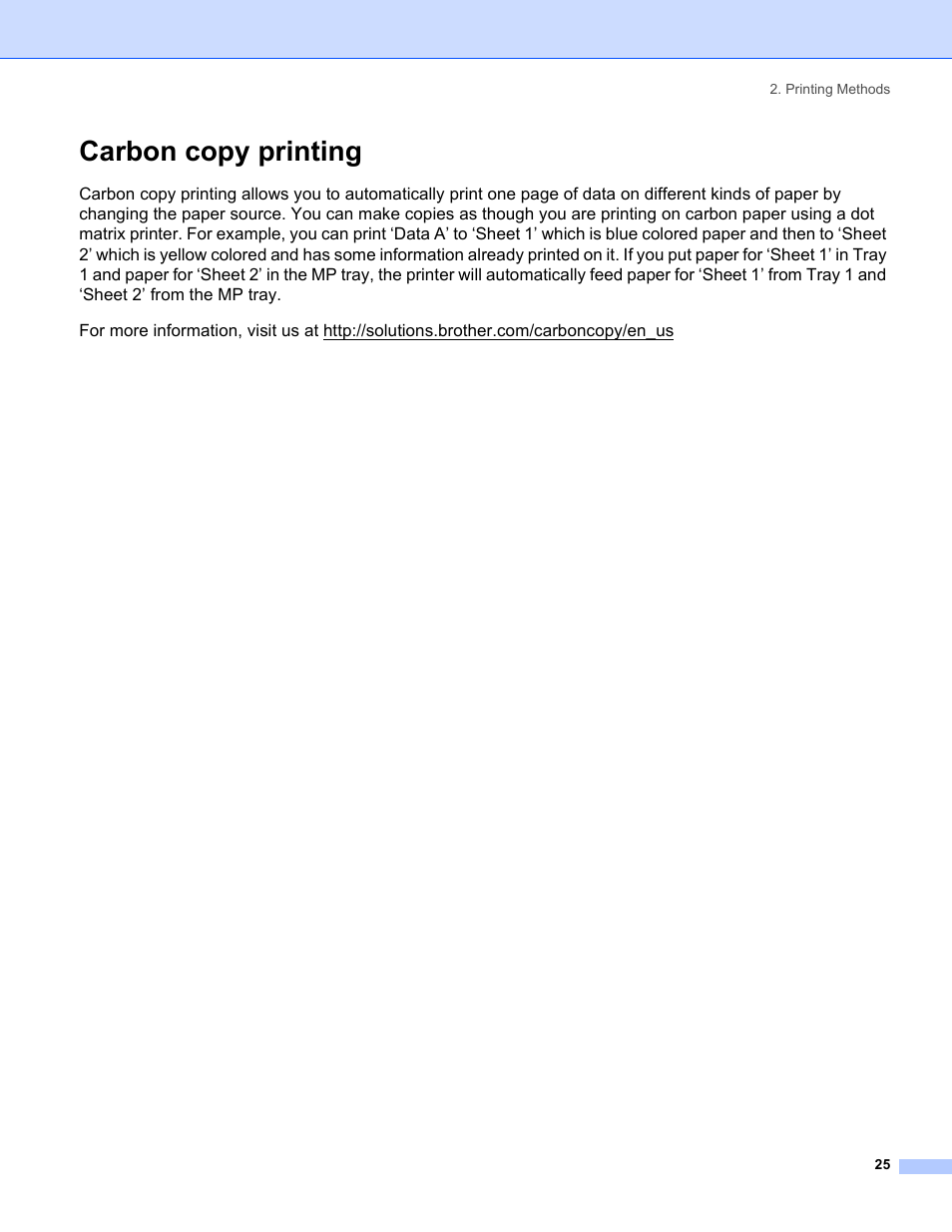 Carbon copy printing | Brother HL-5280DW User Manual | Page 33 / 152