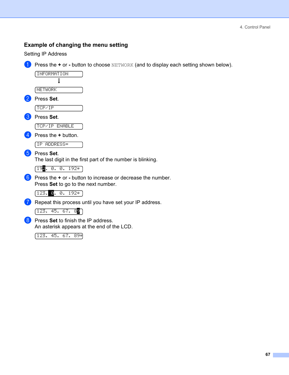 Example of changing the menu setting | Brother HL-5280DW User Manual | Page 75 / 152