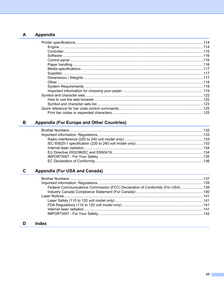 Brother HL-5280DW User Manual | Page 8 / 152