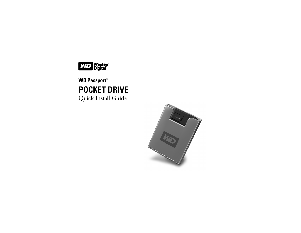 Western Digital WD Passport Pocket Quick Install Guide User Manual | 4 pages
