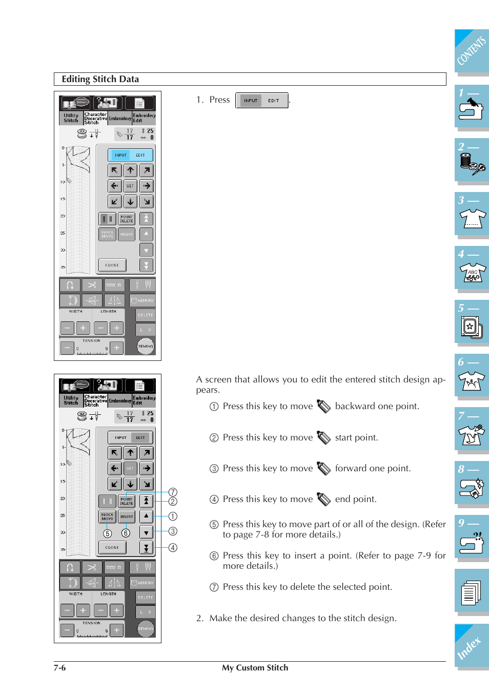 Editing stitch data -6 | Brother ULT 2003D User Manual | Page 283 / 321