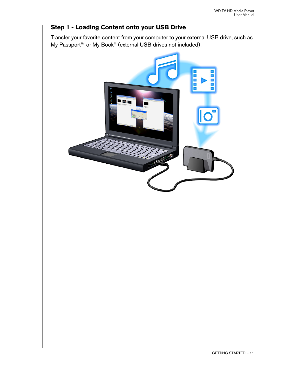 Step 1 - loading content onto your usb drive | Western Digital WD TV HD Media Player (Gen 1) User Manual User Manual | Page 14 / 81