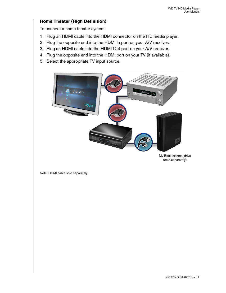 Home theater (high definition) | Western Digital WD TV HD Media Player (Gen 1) User Manual User Manual | Page 20 / 81