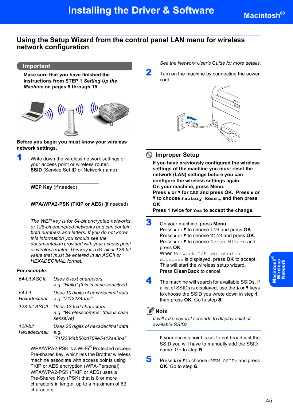 Installing the driver & software, Macintosh | Brother MFC-685CW User Manual | Page 47 / 58