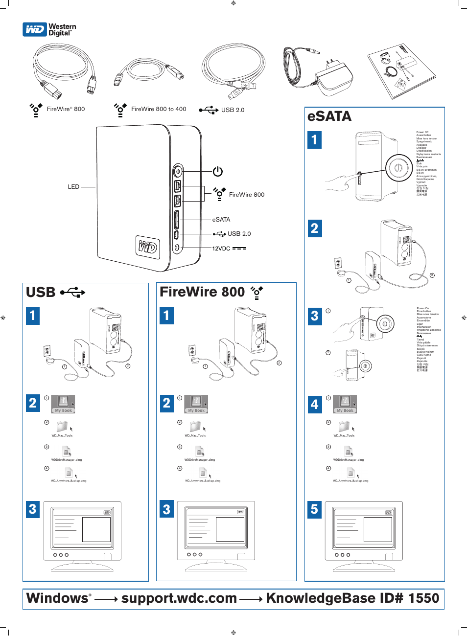 Western Digital My Book Studio Edition Quick Install Guide User Manual | 2 pages