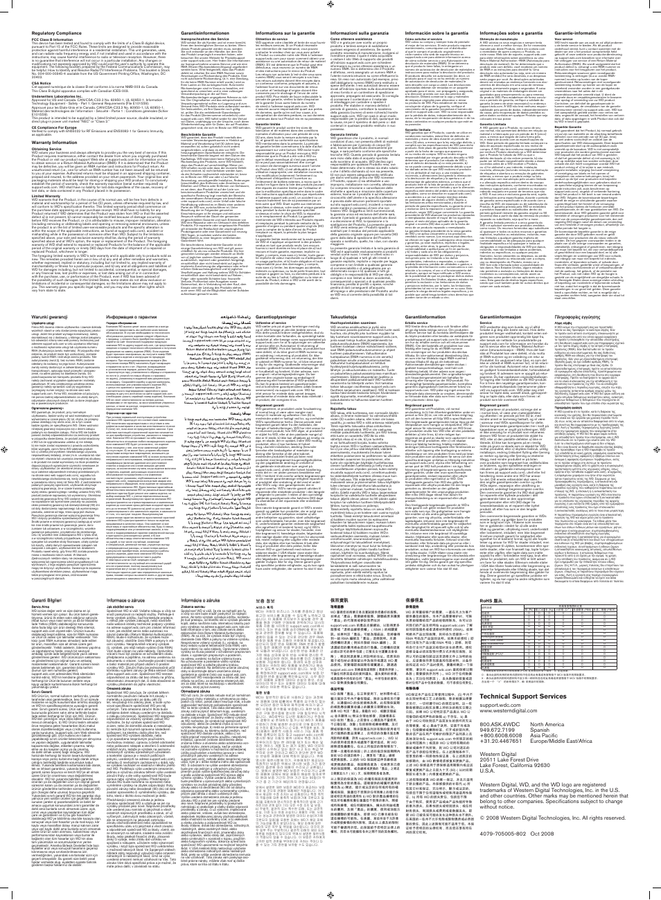 Technical support services | Western Digital My Book Studio Edition Quick Install Guide User Manual | Page 2 / 2