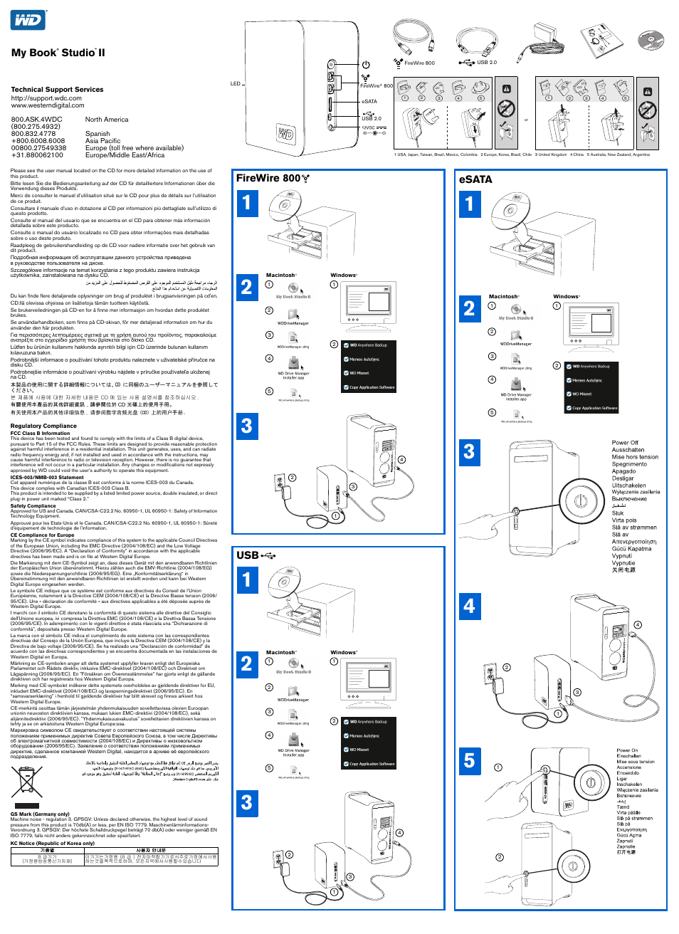 Western Digital My Book Studio Edition II Quick Install Guide User Manual | 2 pages