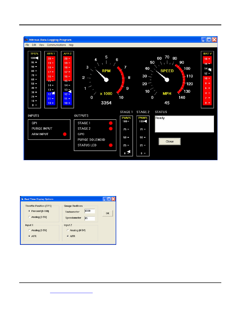 Data logging chart display | Wilson Manifolds 810100 Progressive Nitrous Controller and Vehicle Data Logger User Manual | Page 13 / 18