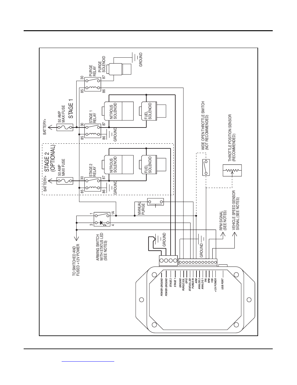 Figure 2 – basic hookup, St age 2 (optional) st age 1 | Wilson Manifolds 810100 Progressive Nitrous Controller and Vehicle Data Logger User Manual | Page 2 / 18