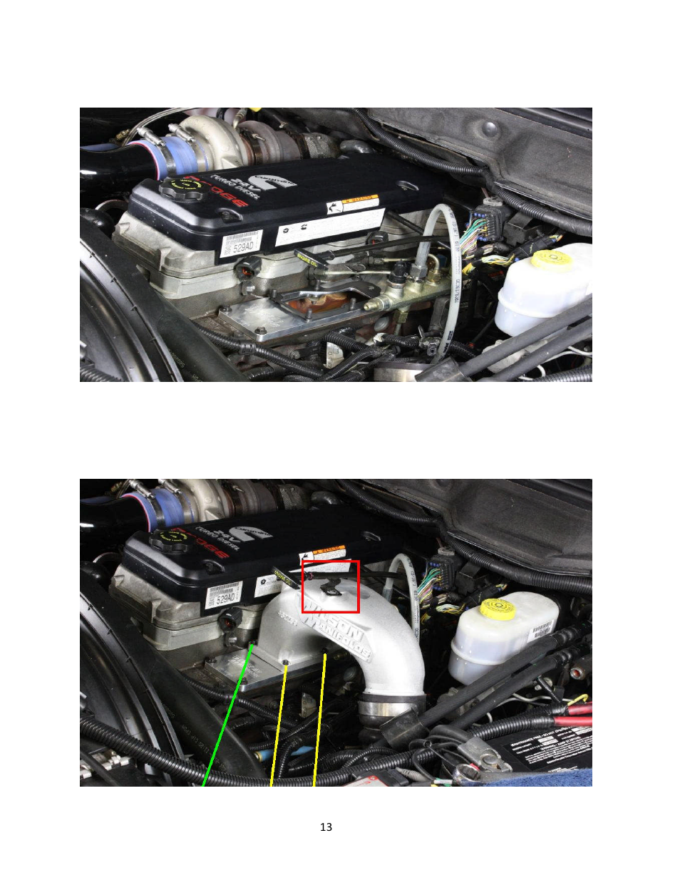 Wilson Manifolds 462259 5.9 Dodge/Cummins Performance Kit User Manual | Page 13 / 16