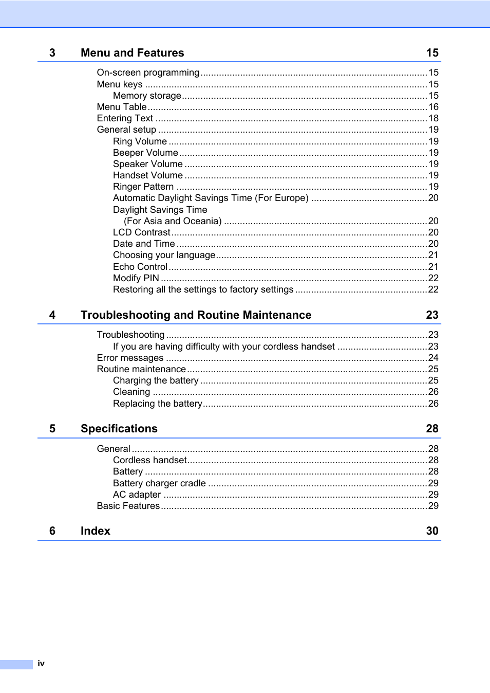 Brother DECT BCL-D70 User Manual | Page 6 / 38