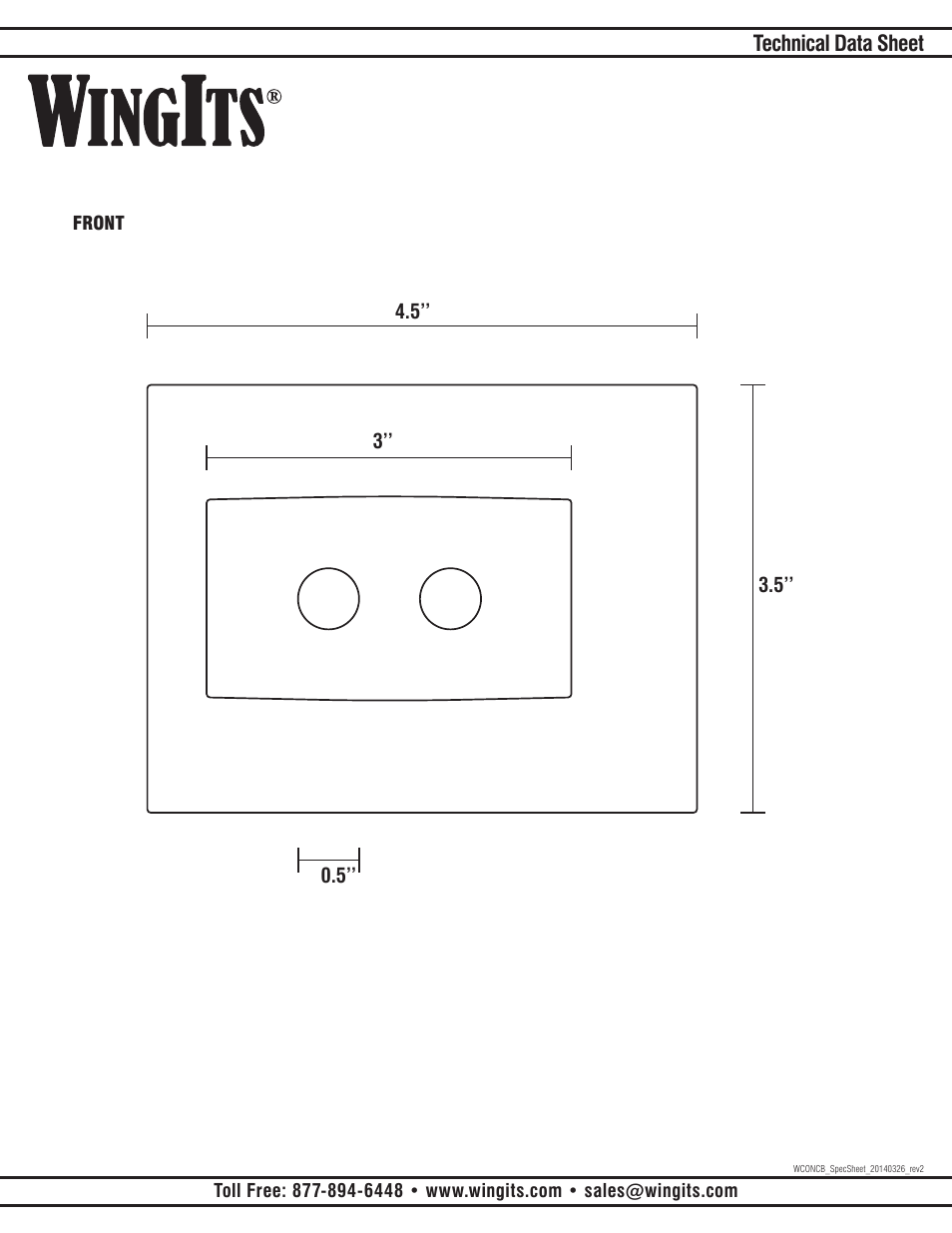 WINGITS CONTOUR Cover Plates OCDCP User Manual | Page 2 / 2