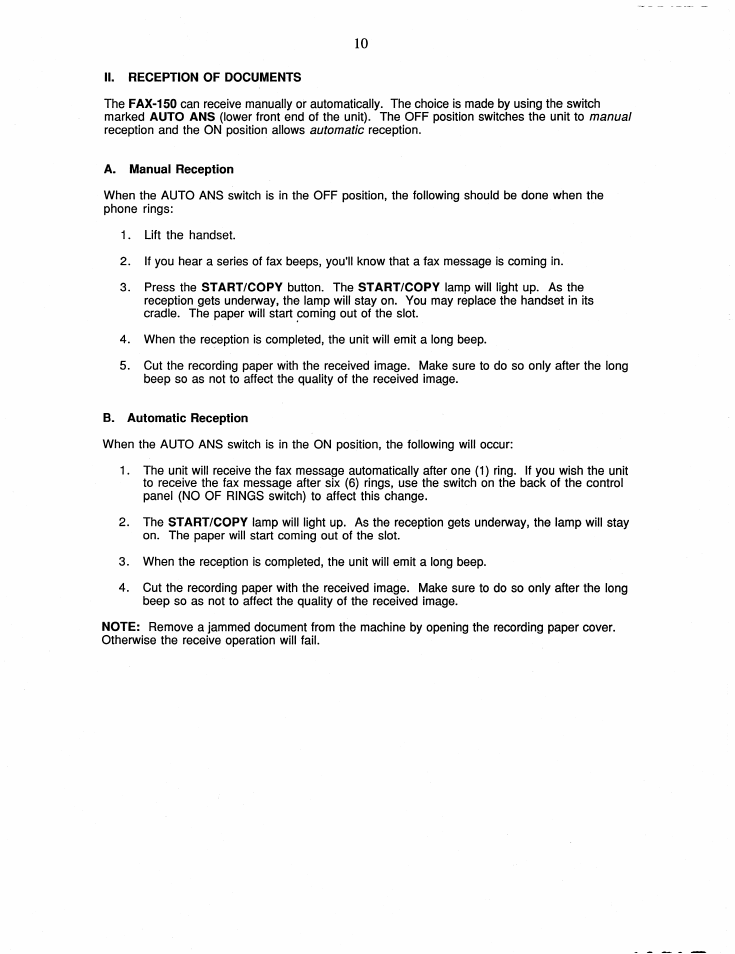 Brother FAX-150 User Manual | Page 16 / 36