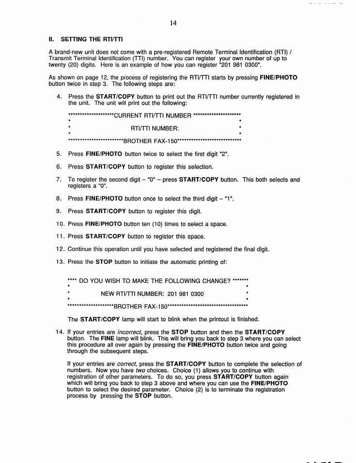 Brother FAX-150 User Manual | Page 20 / 36