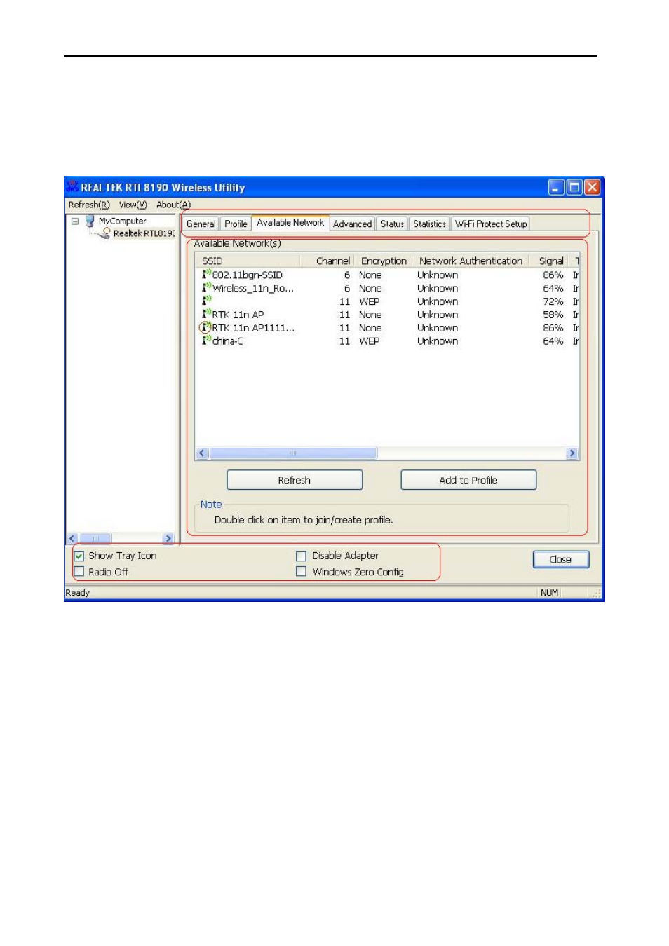 2 introduction to the 802.11n wireless lan utility, 1 interfaces, 2 available network | Filemate wireless-n pci adapter | Wintec PCI Wireless-N User Manual | Page 15 / 43