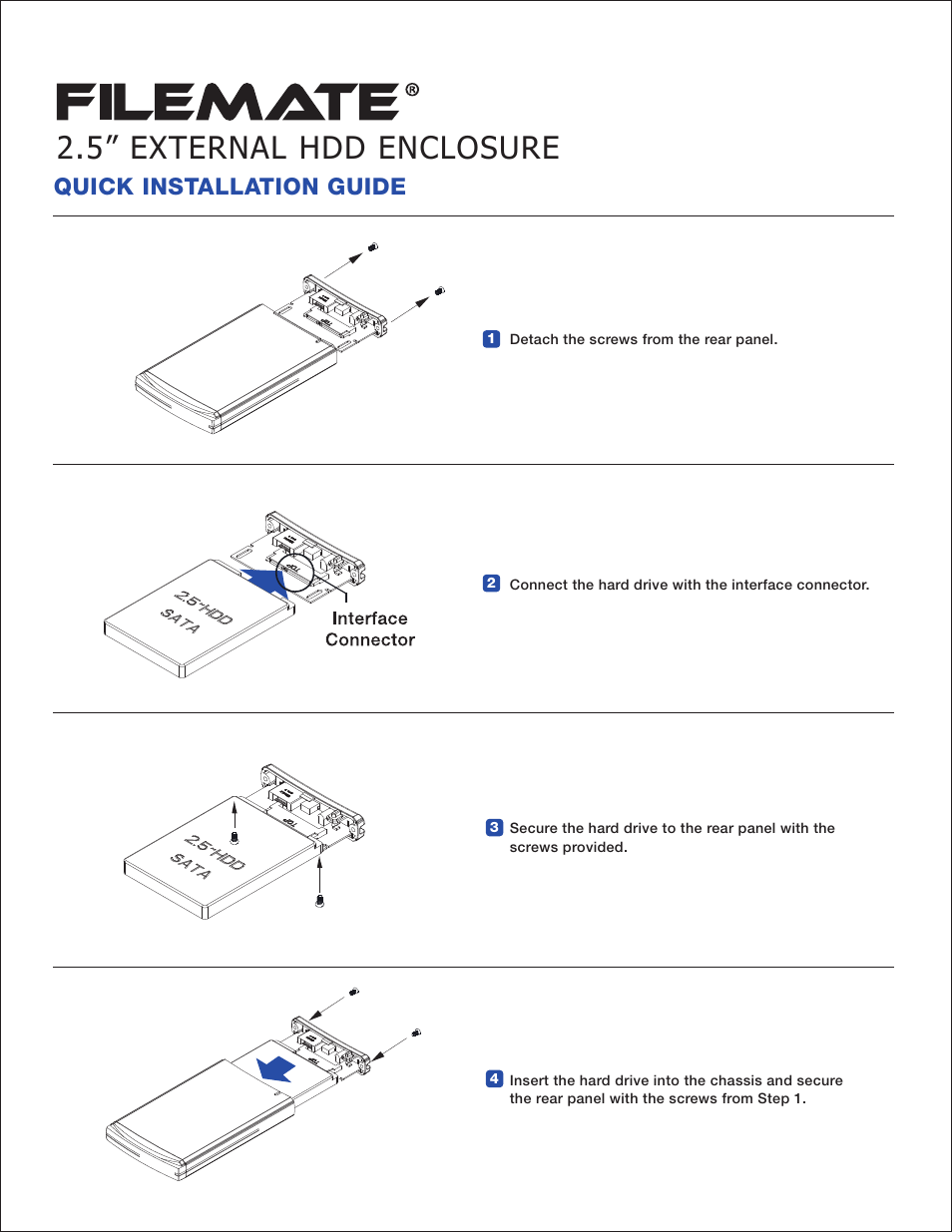 Wintec 2.5 inch Enclosures User Manual | 1 page