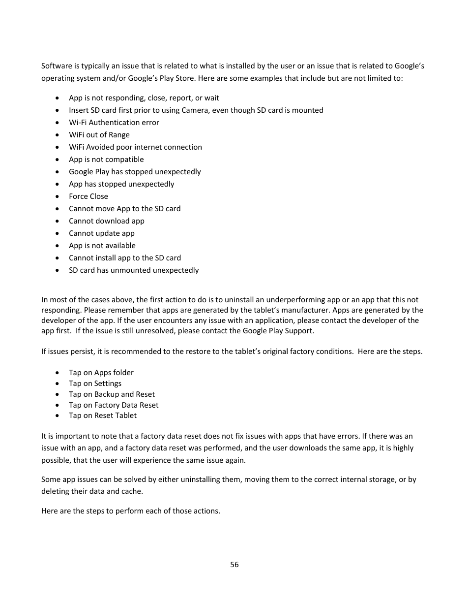 Wintec FileMate Clear X2 and X4 Tablets User Manual | Page 56 / 58