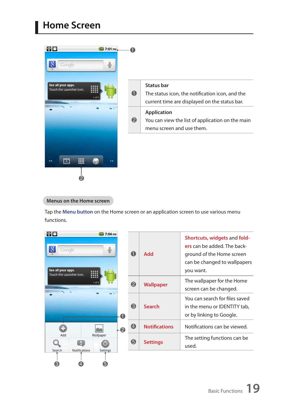 Home screen | Wintec FileMate Identity Tablet User Manual | Page 20 / 98