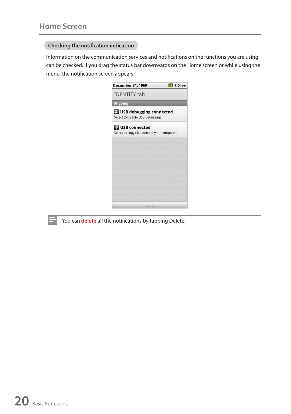 Home screen | Wintec FileMate Identity Tablet User Manual | Page 21 / 98
