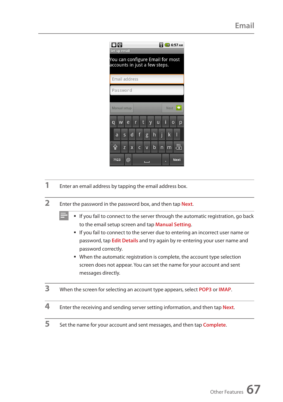 Email | Wintec FileMate Identity Tablet User Manual | Page 66 / 98
