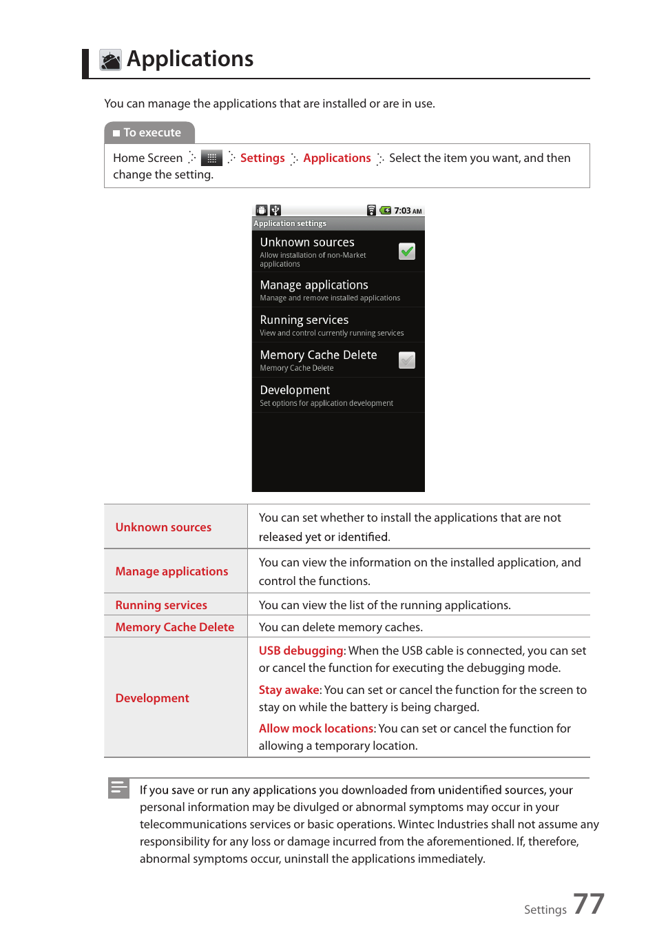 Applications | Wintec FileMate Identity Tablet User Manual | Page 76 / 98