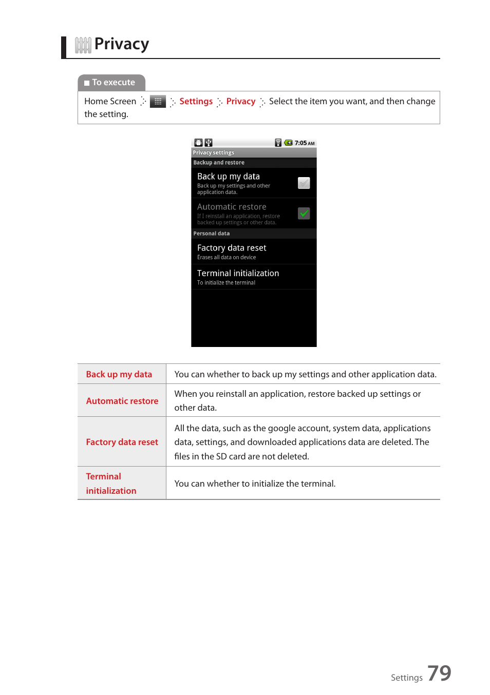 Privacy | Wintec FileMate Identity Tablet User Manual | Page 78 / 98